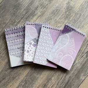 Set of Purple Patterned Notebooks. Cross Posted.
